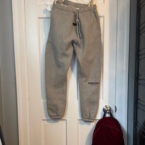 ESSENTIALS Gray Sweatpants with Drawstring